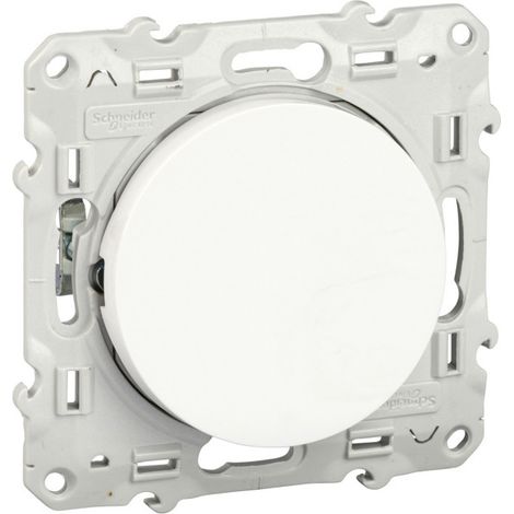 Schneider Electric – Interrupteur va-et-vient S525204 – 10 AX – Connexion rapide – Blanc brillant – Fixation à griffes ou vis – Certifié NF (1/5)
