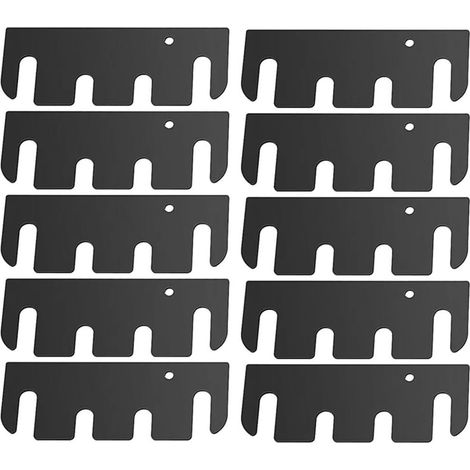 Lot de 10 entretoises de charnière de porte en acier inoxydable – Cales pour portes mal alignées et remplissage d'espace – Kit de réparation pour cadres intérieurs en PVC de 10,2 x 3,8 cm (1/5)