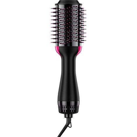 Brosse séchoir à cheveux ionique 4 en 1, embout ovale céramique de 75 mm et 3 températures, lissage et bouclage (1/5)
