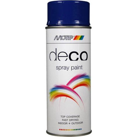 Bombe de peinture - Motip - RAL5002 - 400ml - Bleu outremer brillant - Pour moto et scooter