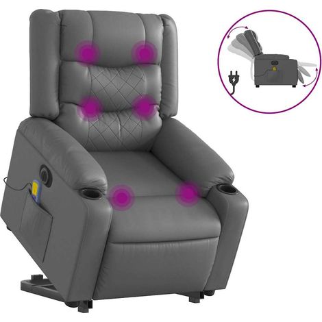 Maison Exclusive - Sillón de masaje elevable eléctrico cuero sint