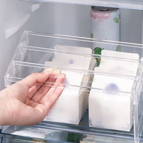 Étagère de rangement pour réfrigérateur, séparateur Transparent multifonctionnel, organisateur de cuisine pour salle de bain (1/5)