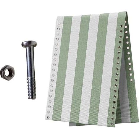 Tissu de rechange pour chaise de chaise, facile à installer en plein air, siège inclinable avec vis, pour terrasse, plage, camping, jardin, 160 x 52 cm, portable (vert clair) (1/5)
