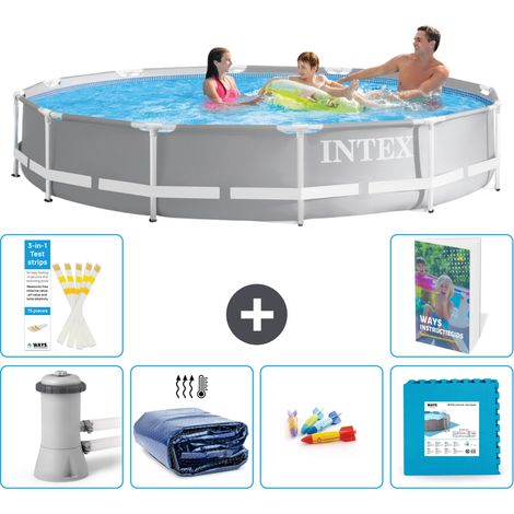Prism Frame Pool Rund - 366x76 cm - 7-teilig S229