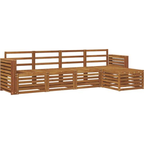 vidaXL Outdoor Sofa Set 5 pcs Natural (1/4)