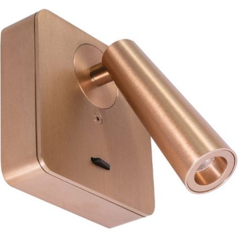Applique classico gea led gap595 led alluminio champagne metacrilato orientabile