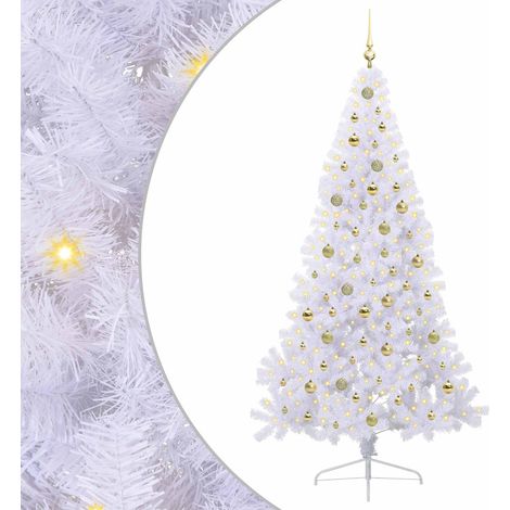 Künstlicher Weihnachtsbaum Weiß 210 cm PVC und Stahl vidaXL (1/5)