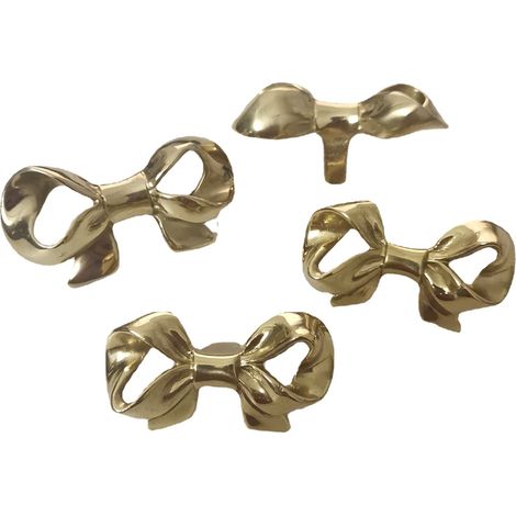 BEBUSINGOTO 4 pomos de metal con nudo para tocador, pomos decorativos de latón para cajón, tiradores de muebles con nudo dorado, tiradores de gabinete retro, accesorios de herrajes para muebles DIY. (1/4)
