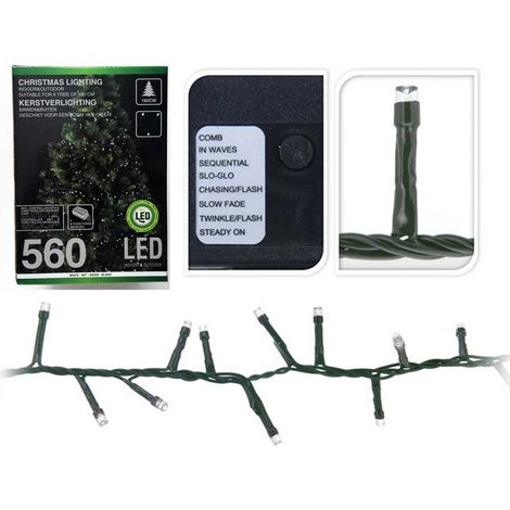 Ghirlanda Multifunzione "Tipo Spina" 560 LED Luce Fredda (IP44 Esterno) 14m (1/4)