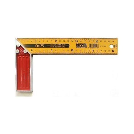 Escuadra Medicion Carpintero 250Mm Aluminio Nivel
