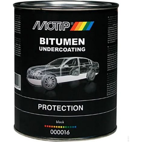 Peinture bitume noire 1300g – Excellente adhérence – Résistante aux intempéries et à la corrosion – Pour protection carrosserie – Motip