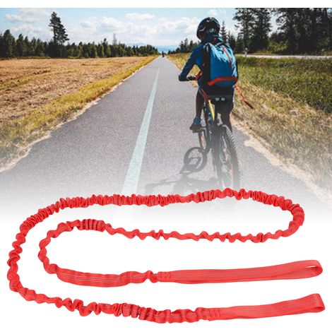 Corde de traction pour vélo enfant, sangle de traction pour vélo, corde de traction parent-enfant, rouge (1/5)