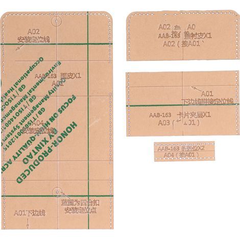 4 Modèles en Acrylique Transparents Réutilisables pour la Fabrication de Porte-Cartes en Cuir DIY (1/5)