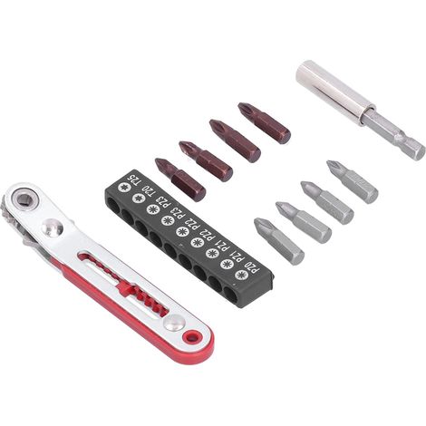Set da 11 pezzi da 1/4" – set di punte per chiave a cricchetto – microchiave – cacciavite – set