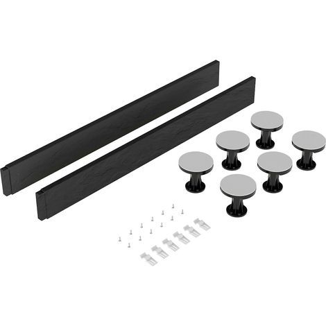 Ensemble de pieds de support pour receveur de douche, couleur gris ardoise, pour receveurs carrés et rectangulaires en résine de 700 mm à 900 mm.