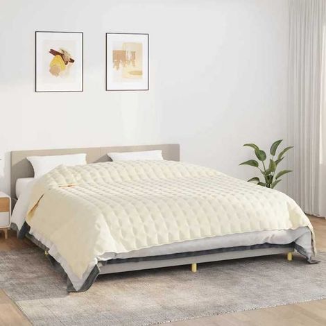 350823 Couverture lestée Crème clair 235x290 cm 15 kg Tissu (1/5)