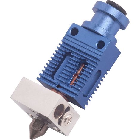 Kit buse hotend imprimante 3D haute température avec bloc chauffant cuivre amélioré et tube throät bimétal alliage titane compatible CR-10/Ender 3 avec 3 buses 0,4 mm cuivre inox acier trempé et chaus