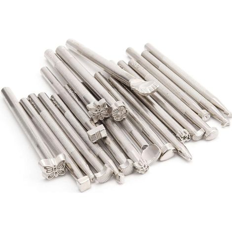 20Pcs Outils d'impression de Cuir Estampage De Beveler Outil Carving en Cuir et Outil d'impression Outil à Main Impression sur Cuir Outils d'impression Carving en Cuir Set (1/5)