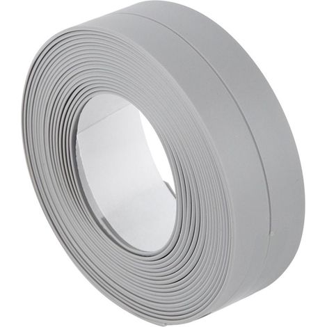 Auto-adhésif Baignoire et scellage du mur Strip Sinon Basin Edge Trim Kitchen (gris 22 mm x 3,2 m) (1/5)
