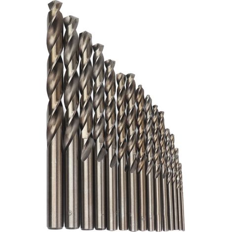 Foret Cobalt - Acier Rapide M35 - Angle 135° - Pour Métaux Durs - 15 Pièces (1/5)