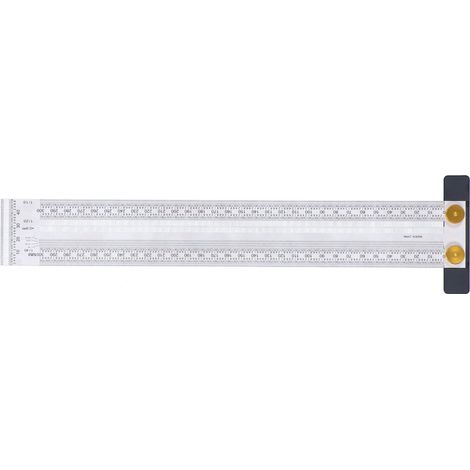 Multifunktionales, präzises, tragbares, praktisches und robustes T-förmiges Lochlineal (300 mm). (1/5)