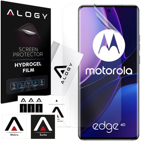 Pellicola in idrogel per la protezione dello schermo del Motorola Edge 40, pellicola in idrogel Alogy (1/4)