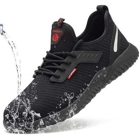 Chaussures de sécurité unisexe pour hommes et femmes, embout en acier, ultra-légères, indestructibles et respirantes, pointure 47 EU (28,5 cm). (1/5)