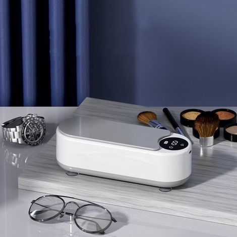 Nettoyeur à ultrasons - Appareil de nettoyage pour bijoux et lunettes - 360° - Appareil à ultrasons pour lunettes, montres, bijoux, prothèses dentaires, plastique (1/5)
