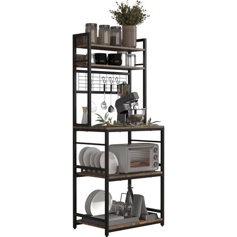 Scaffale da cucina VCM  Dimensioni ca. A. 150 x L. 60 x P. 40 cm  spazio sufficiente  Mensola  Mobili da cucina - Kolari (Rovere Vintage)