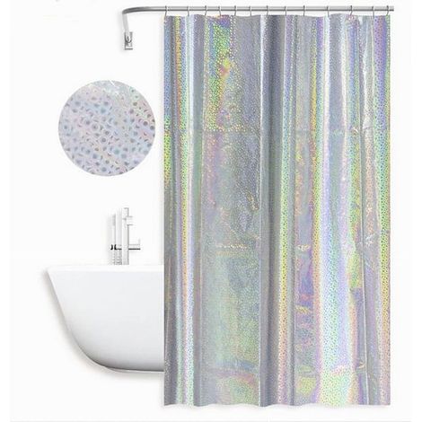 Trade Shop - VERKAUF STAHL BAGNO EFFETTO PAILLETTATO IRIDESCENTE 12 GANCI 240X180CM 87190 - (1/2)