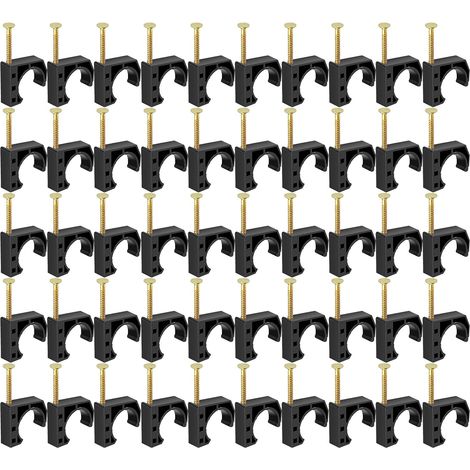 Demi-Collier J-Hook Support montage suspendu  50 pièces collier tube Montage Suspendu Rangement Garage Outil Organisation Maison Pour Jardin Cour Mur Sol Piscine Terrasse (1/5)