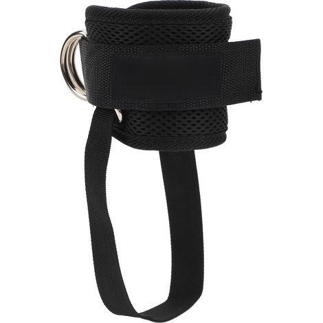 Sangle de cheville réglable, sécurité améliorée, câble polyvalent pour machine d'entraînement de gymnastique, noir (1/5)