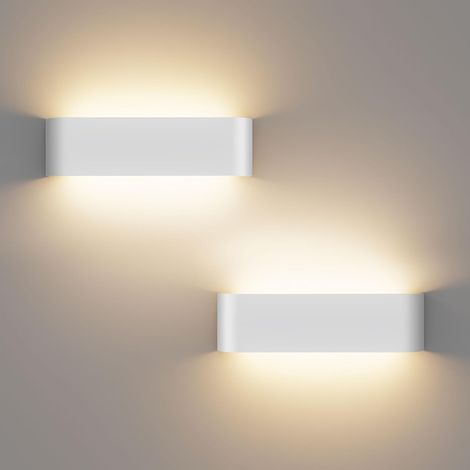 Pack de 2 Applique murale, 16W, Aluminium, Acrylique, Salon