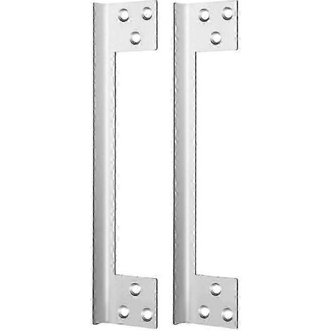 Lot de 2 plaques de protection pour loquet de porte à ouverture extérieure, protection de loquet en forme de L (1/5)