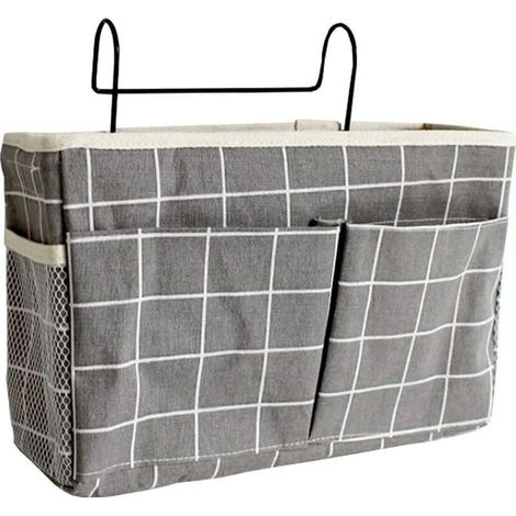 Organisateur de Chevet Étanche Sac de Rangement Suspendu Pratique avec 3 Poches Organisateur de lit Large Poche de Rangement pour Lit Poche pour Lit Superposé Chevet Suspendu Panier De Rangement (1/5)