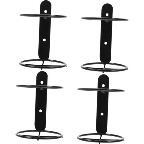 Support Bouteille Vin Mural Noir Bords Arrondis Lisses Casier à Vin Suspendu Moderne pour Rangement Bouteille Debout Mural Cuisines et Murs (1/5)