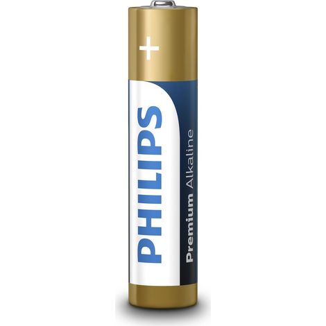 Philips Premium Batteria alcalina LR03M4B/10 per uso domestico Batteria di singolo uso AAA Alcalina