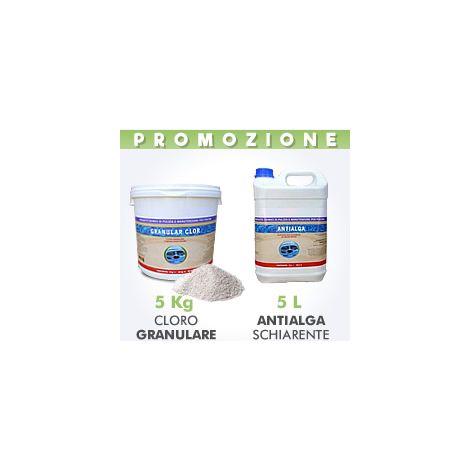 5 Kg Cloro granulare + 5 L antialga