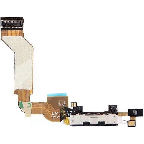 Câble flexible de charge pour connecteur dock iPhone 4S - Original, Noir (1/4)