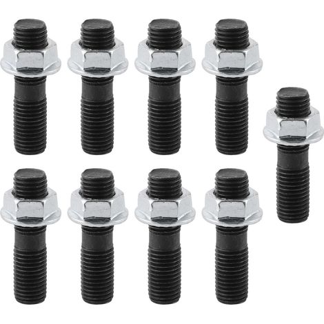 Kit de 9 goujons turbo M10x1,25 avec écrous de blocage, accessoire pour véhicule Mitsubishi (1/5)
