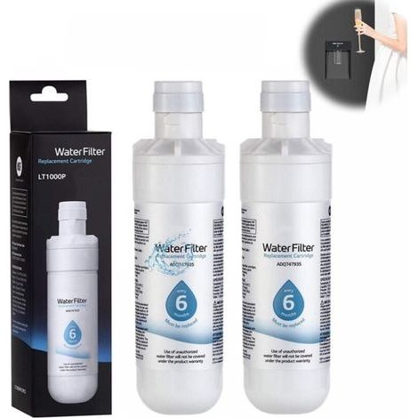 2 paquets LT1000P/PC/PCS, MDJ64844601, ADQ74793501, ADQ7479350 filtre à eau de rechange pour réfrigérateur (1/5)