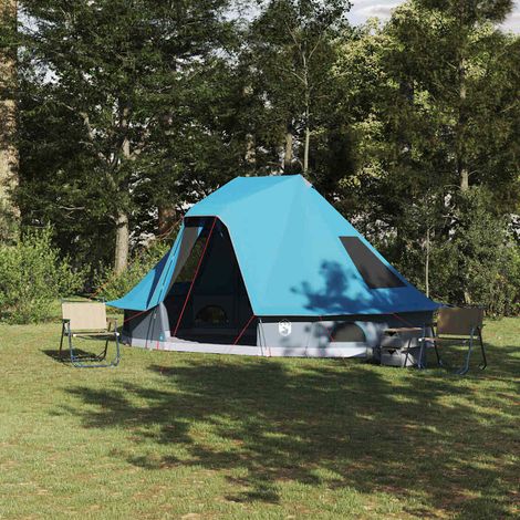 vidaXL Tipi Tent 6-Person Blue Taffeta (1/5)