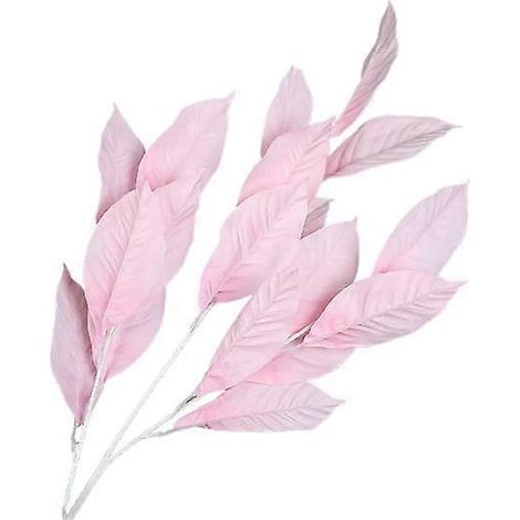 Feuille artificielle en caoutchouc, forme de feuille, pour décoration de mariage ou de composition florale.rose (1/5)