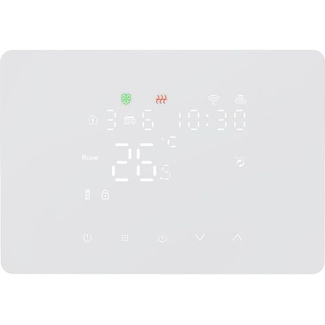 WiFi Smart Thermostat for Gas Boiler, Wall Mounted Room Thermostat, Programmable Digital Thermostat, Winter/Summer Function, LCD Touch Screen, Home Heating (100-240V) (1/4)