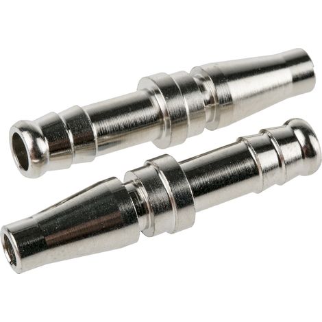 Raccord rapide pneumatique RS PRO, Tuyau cannelé vers Mâle 8mm Rectus 17, Schrader NW5 en Laiton ( Prix pour Paquet de 5 )