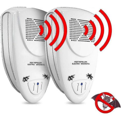2pcs Répulsif Ultrasonique Chauves-souris, Anti-Nuisibles Puissant, Élimine les Chiroptères en 72 Heures, Dispositif Électronique pour Maison, Efficace et Silencieux (1/4)