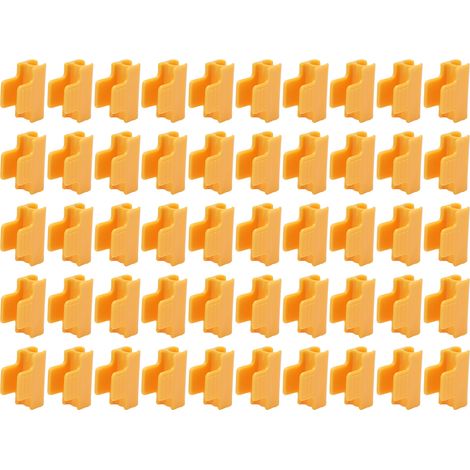 50 Pièces d'Attaches de Serre en Plastique Orange Résistantes au Froid pour Tubes de 11mm de Diamètre (1/5)