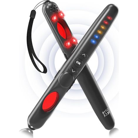 Détecteur de caméras cachées et signaux RF, appareil de détection multifonction avec 6 niveaux de sensibilité et 4 modes, outil portable pour repérer dispositifs sans fil (1/5)