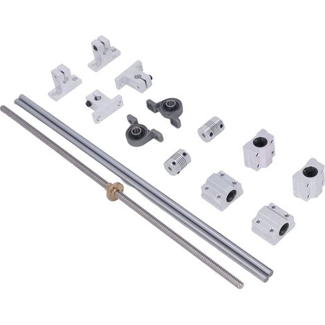 Jeu de vis mères 400 mm Axes optiques Rail de vis mères Support d'arbre Palier à semelle Kit de bloc coulissant (1/5)