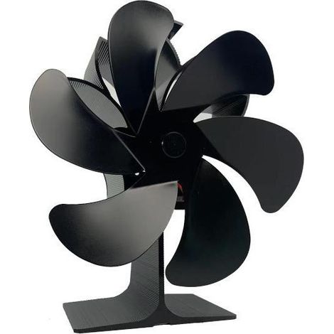Ventilateur à poêle alimenté par la chaleur, avec 6 lames pour cheminée / poêle à bois. (1/5)
